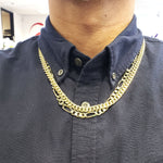 14K Yellow Gold Solid Miami Cuban Link Chain 6mm