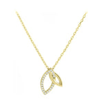 Double Leaf Diamond Necklace